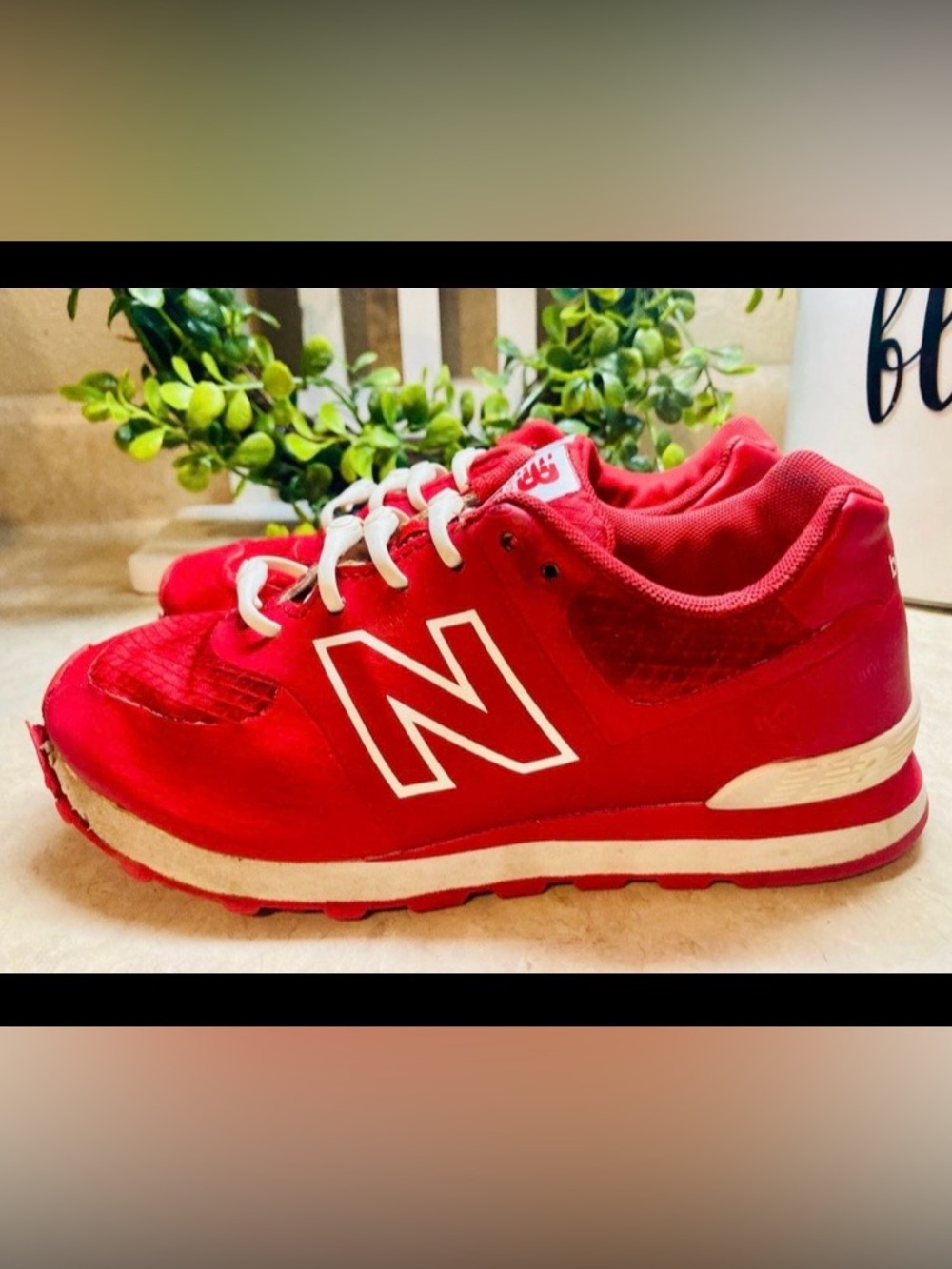 New balance Size 13.5 Red & White 574 Little Boys Shoes Sneakers